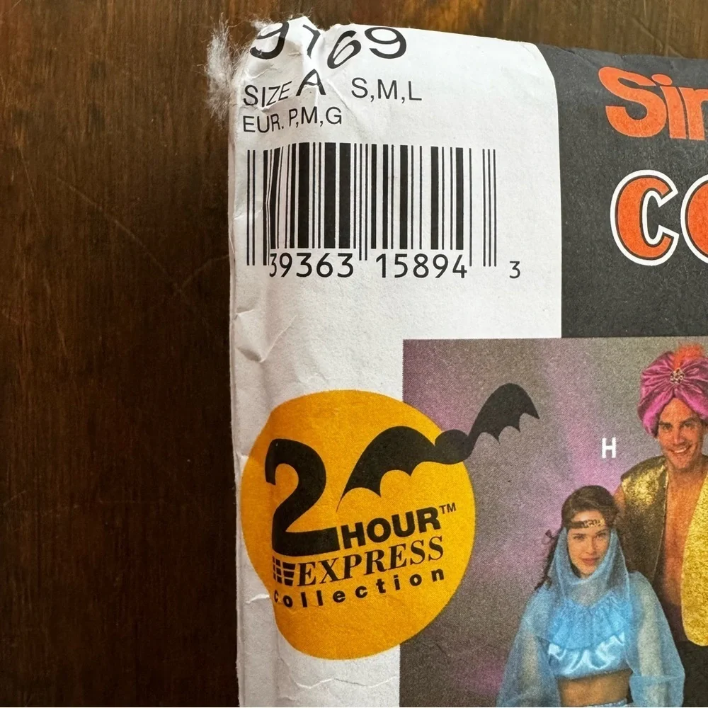 9169 UNCUT Simplicity Pattern Halloween Costume Pirate Genie Witch Indian Angel